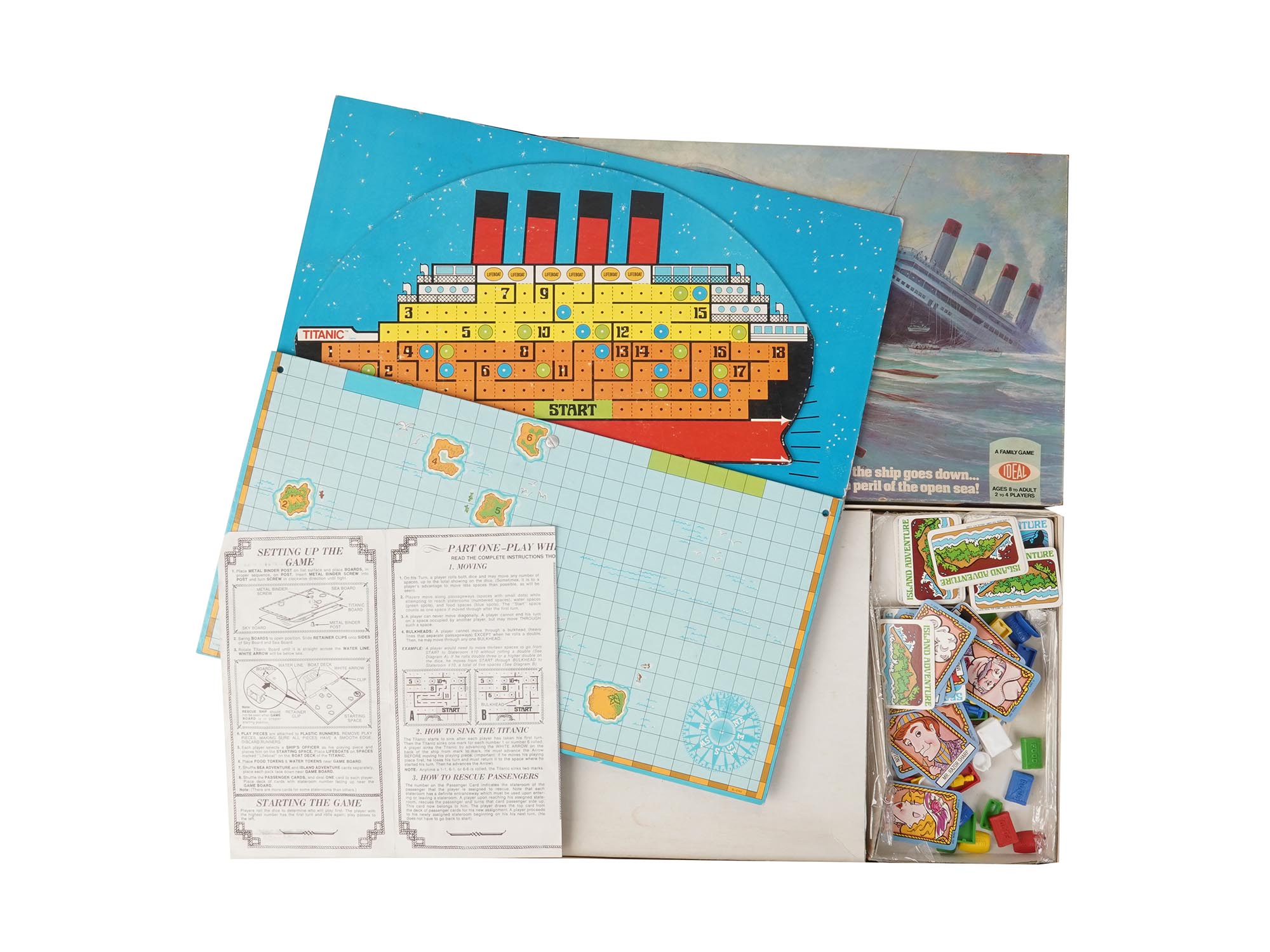 VINTAGE THE SINKING OF THE TITANIC BOARD GAMES PIC-3